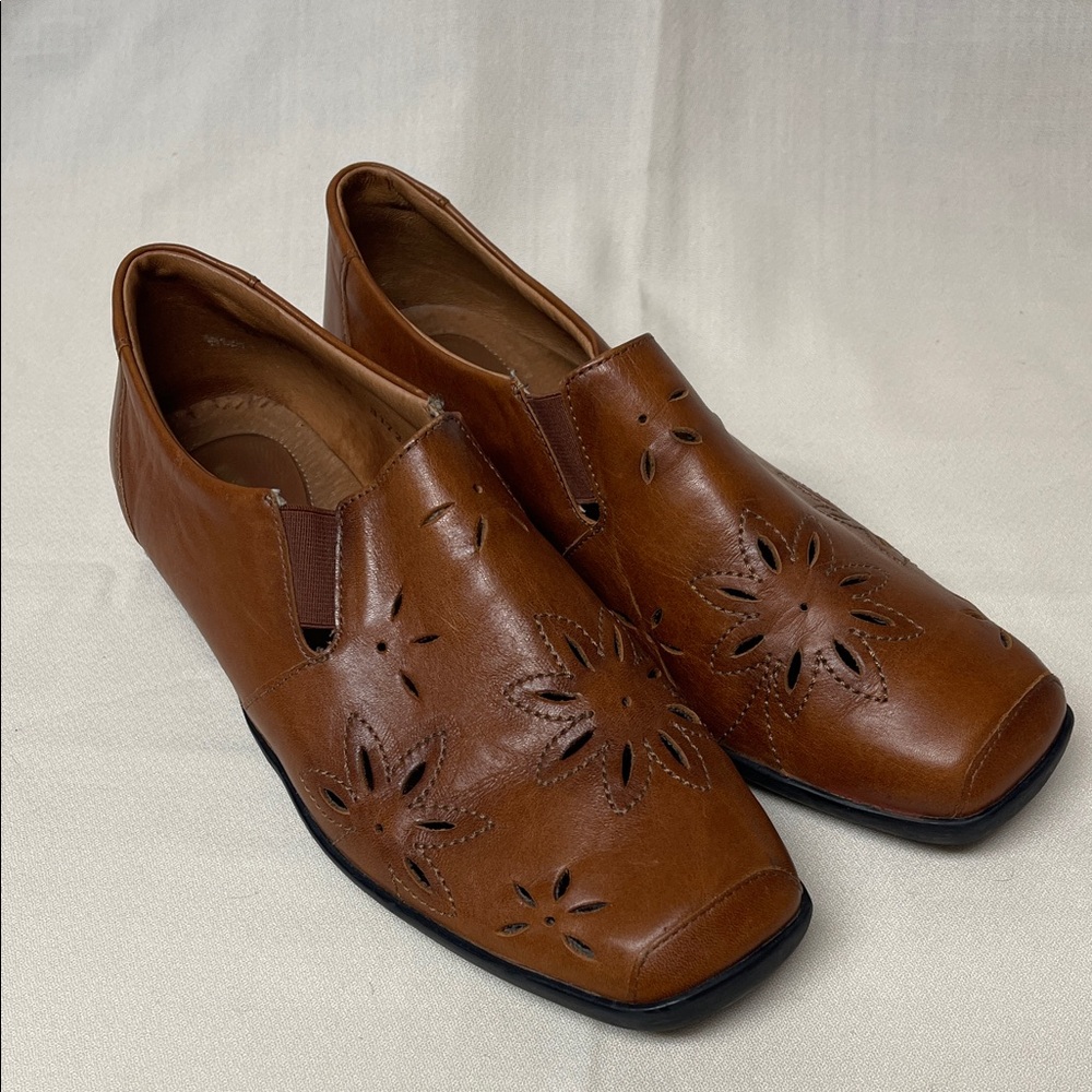 Brown Leather Women's Loafers